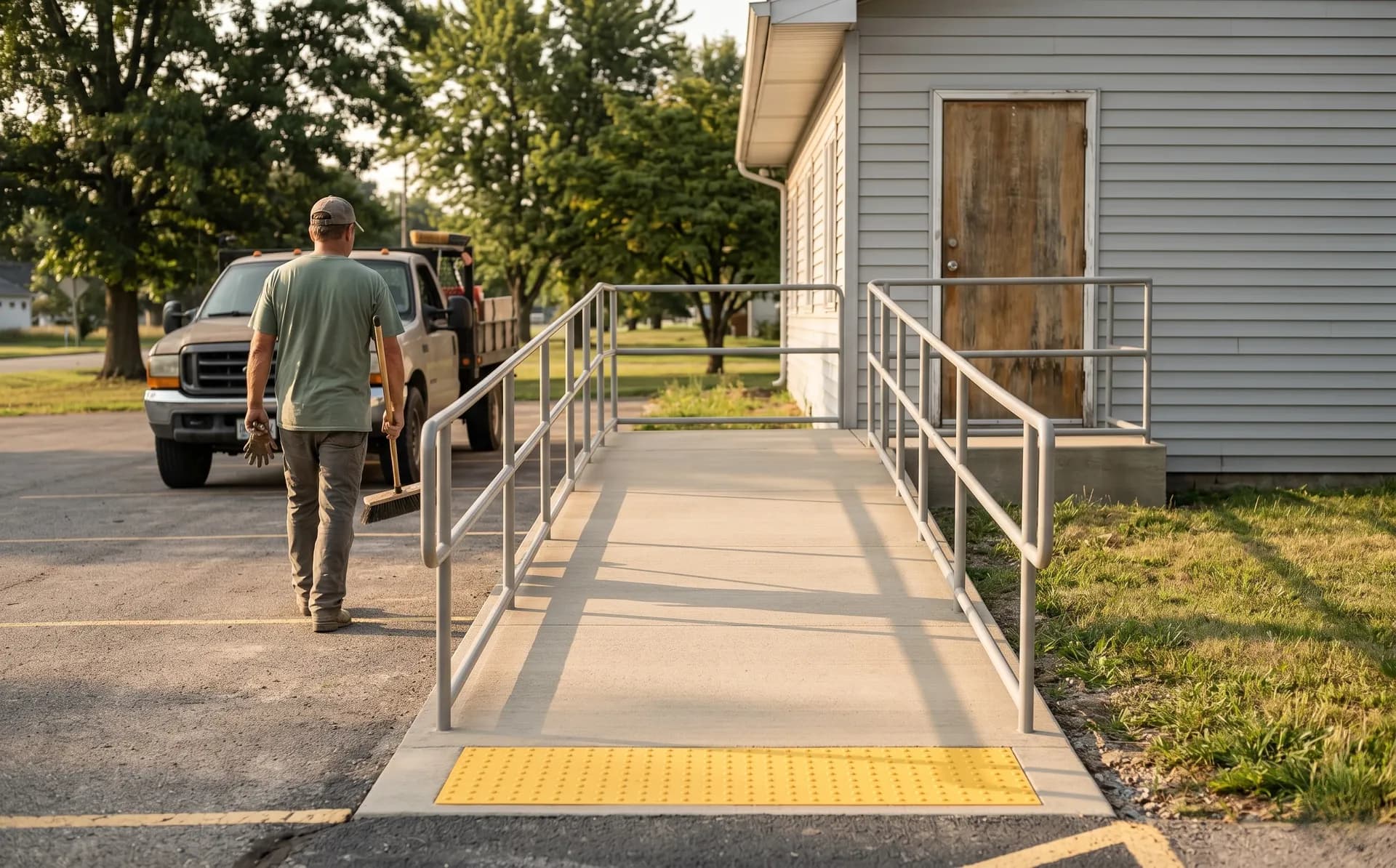 ADA-Compliant Ramp — Commercial concrete project in Henderson, KY