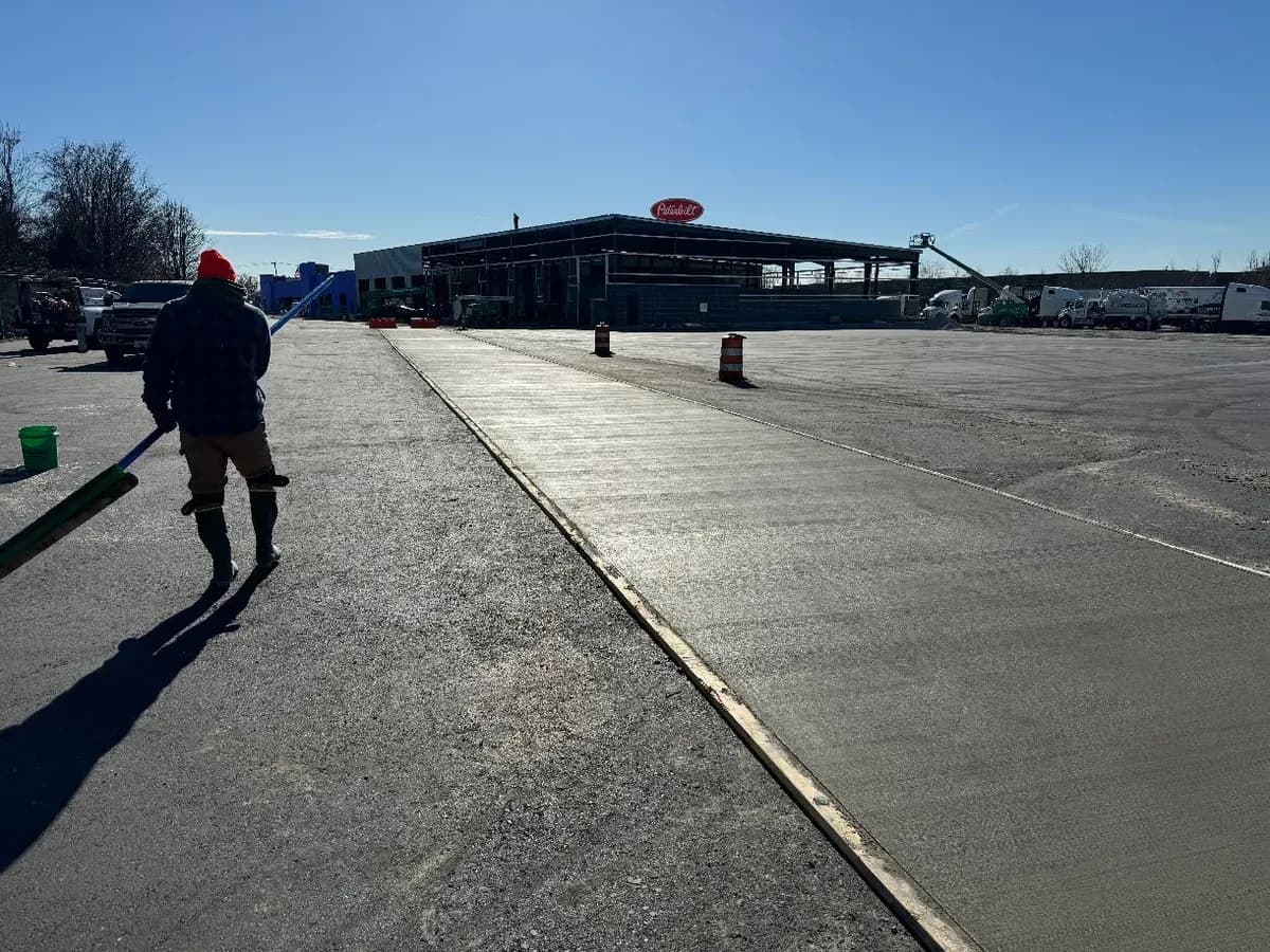 Peterbilt Dealership Expansion — Commercial concrete project in Jeffersonville, IN