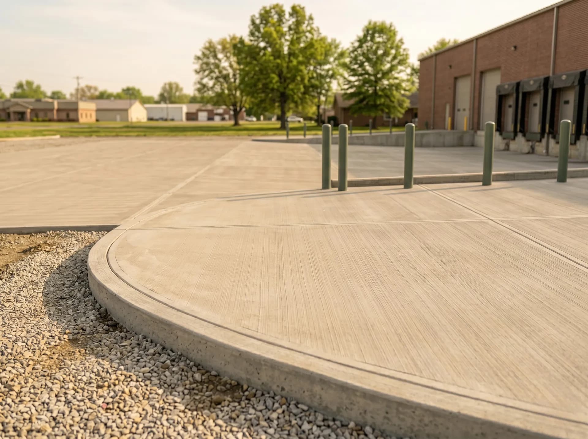 Office building flatwork in Evansville, IN