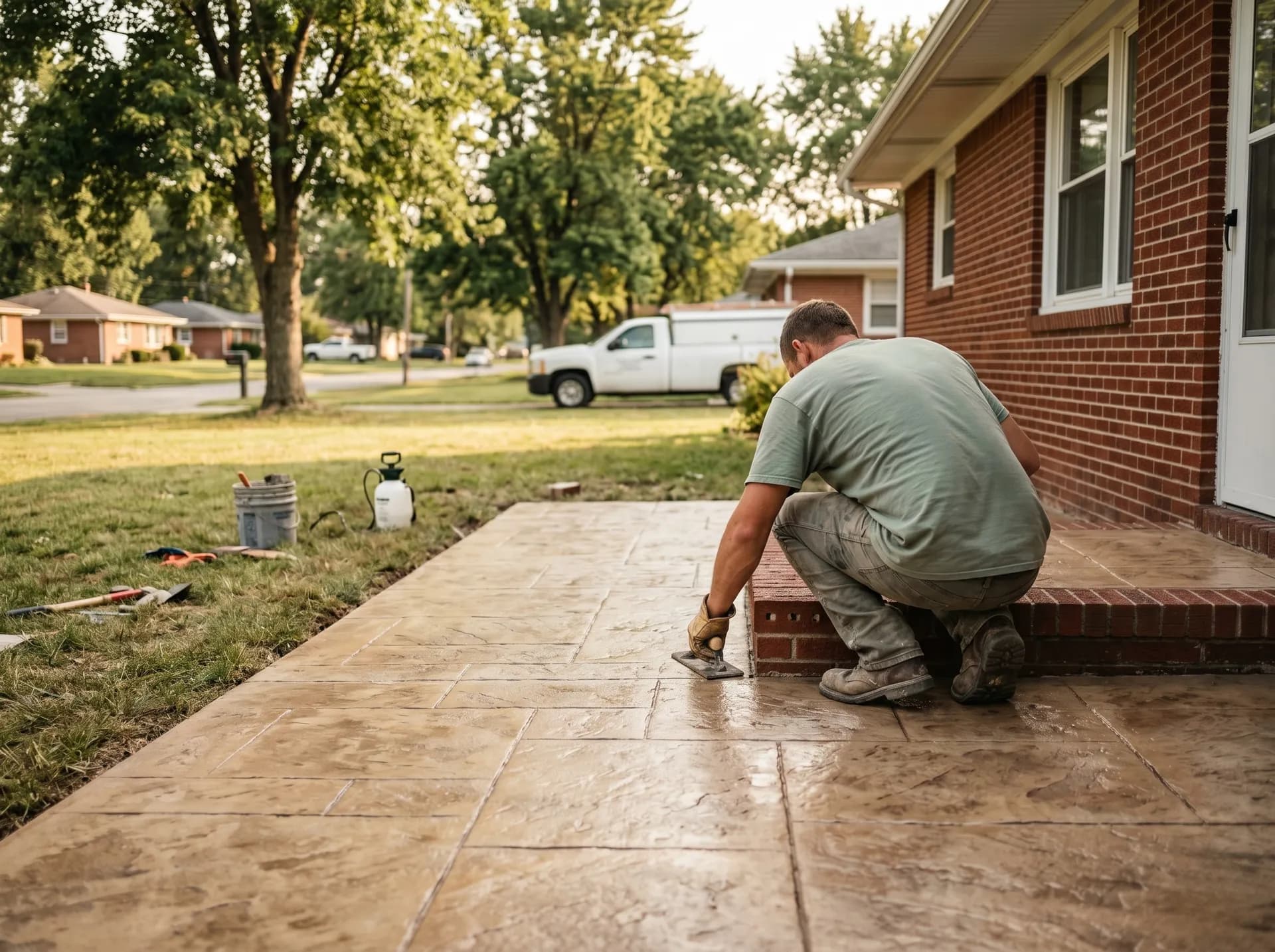 Concrete Overlays concrete finish in Evansville IN